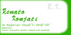 renato komjati business card